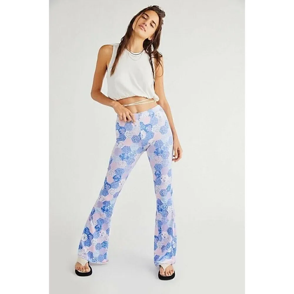 NEW FREE PEOPLE  X FLARE STREET Sz XS ENDORIA PATCHWORK FLARES